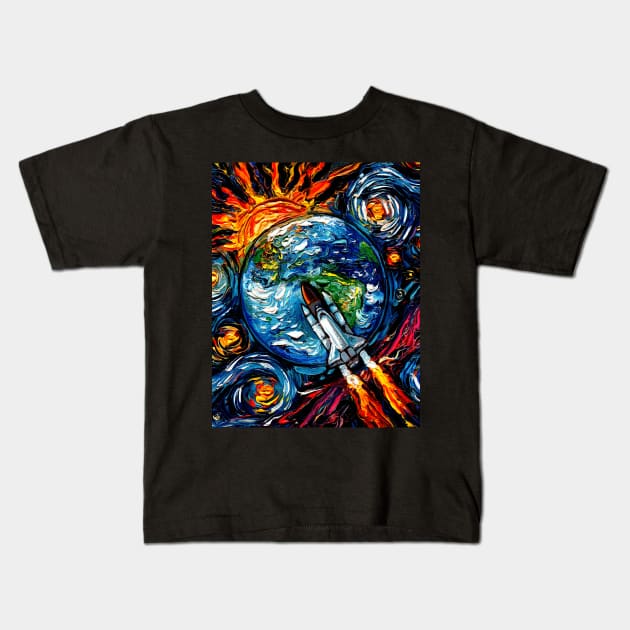 Beyond The Horizon Kids T-Shirt by sagittariusgallery